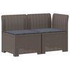 vidaXL 2-personers Havem&oslash;belsofa med Pudefyld Rattan Look PP Lysegr&aring;