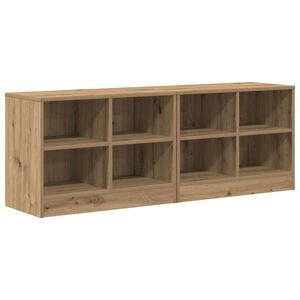 vidaXL Sengeskab 2 pcs Artisan-eg 66 x 33 x 48 cm Konstrueret tr&aelig;