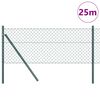 vidaXL Hegnspæl Grøn 25 x 0,4 m (40 x 40 mm net) Stål og PVC
