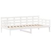vidaXL daybed med tag 80x200 cm massivt fyrretræ hvid