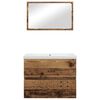 vidaXL Badeværelsesmøbel sæt 3 pcs Gammelt træ Konstrueret træ