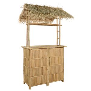 vidaXL Udend&oslash;rs barbord Naturfarvet 115 x 95 x 215 cm Bambus