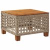 vidaXL havebord 55x55x36 cm polyrattan og akacietr&aelig; beige