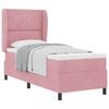 vidaXL Box spring seng med hovedg&aelig;rde Lyser&oslash;d 200 x 80 cm Fl&oslash;jl