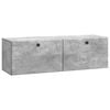 vidaXL V&aelig;gh&aelig;ngt TV-skab 98 x 31 x 30 cm Betongr&aring; Konstrueret tr&aelig;