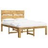 vidaXL Dobbelt Sengestel med Hovedg&aelig;rde ROSTOCK Hvid 140 x 190 cm