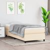 vidaXL Boxspring sengeramme Creme 100x200 cm Stof