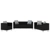 vidaXL sofas&aelig;t 3-pers. og 2-pers. sofa m. l&aelig;nestol kunstl&aelig;der sort
