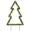 vidaXL juledekoration med jordspyd juletr&aelig;sfigur 115 LED'er 90 cm