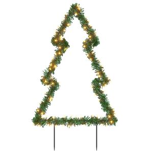 vidaXL juledekoration med jordspyd juletr&aelig;sfigur 115 LED'er 90 cm