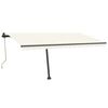 vidaXL fritst&aring;ende markise 450x350 cm automatisk betjening cremefarvet
