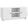 vidaXL TV-skab 102 x 34,5 x 50 cm Hvid h&oslash;jglans Konstrueret tr&aelig;