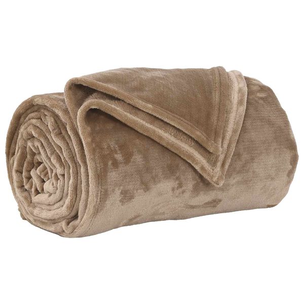 vidaXL Kastet&aelig;pper 6 pcs Camel 150 x 200 cm Fleece