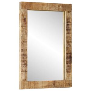 vidaXL spejl 70x50 cm massivt mangotr&aelig; og glas