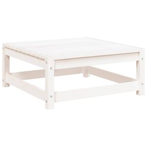 vidaXL haveskammel 70x70x30 cm massivt fyrretr&aelig; hvid