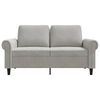 vidaXL 2-personers sofa 120 cm velour lysegr&aring;