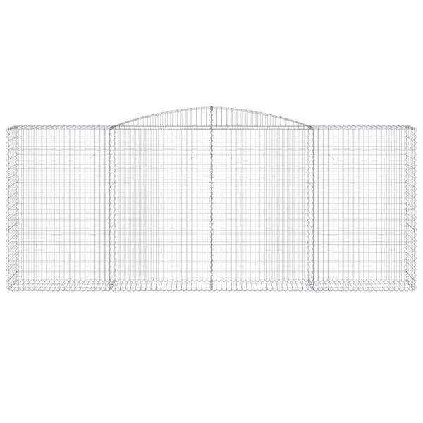 vidaXL buede gabionkurve 25 stk. 400x50x160/180 cm galvaniseret jern