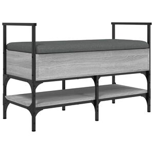 vidaXL skob&aelig;nk 85,5x42x57,5 cm konstrueret tr&aelig; gr&aring; sonoma-eg