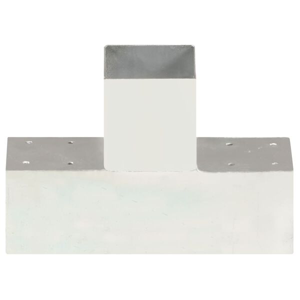 vidaXL stolpebeslag T-form 91x91 mm galvaniseret metal