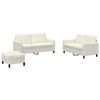 vidaXL sofasæt 3 dele velour cremefarvet