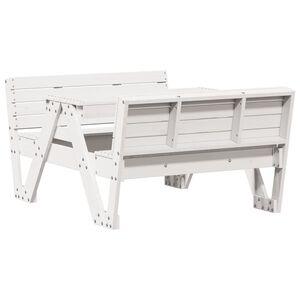 vidaXL picnicbord til b&oslash;rn 88x122x58 cm massivt fyrretr&aelig; hvid