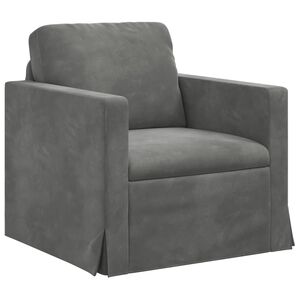 vidaXL Sofa M&oslash;rkegr&aring; 78 x 78 x 80 cm Fl&oslash;jl