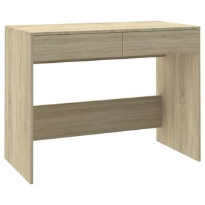vidaXL skrivebord 101x50x76,5 cm konstrueret tr&aelig; sonoma-eg