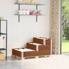 vidaXL h&oslash;jbed 120x80 cm 3 niveauer massivt fyrretr&aelig; brun