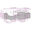 vidaXL sofas&aelig;t til haven 7 dele med hynder polyrattan lysegr&aring;