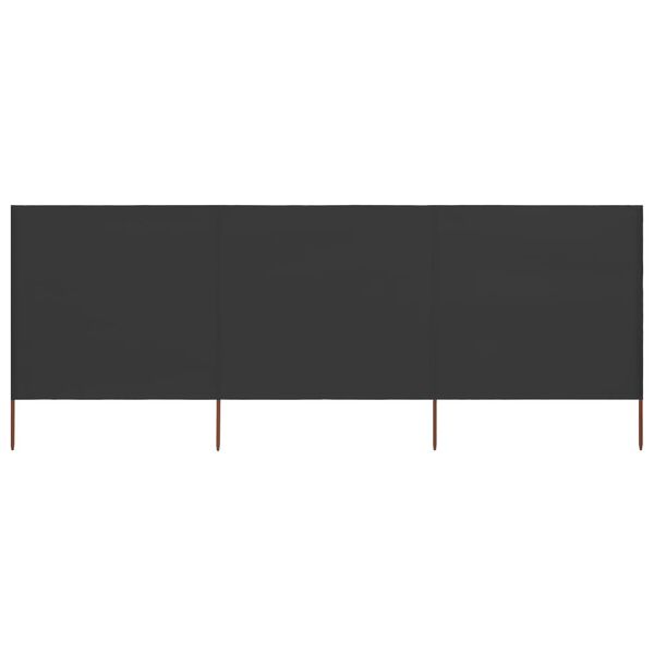 vidaXL 3-panels læsejl 400x160 cm stof antracitgrå