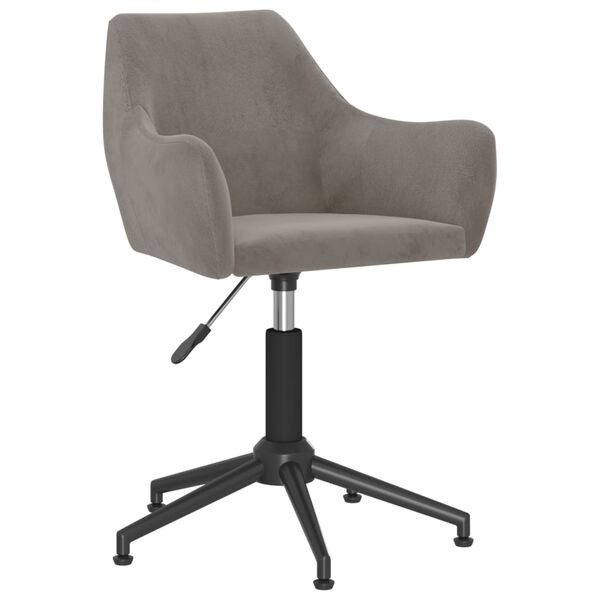 vidaXL drejelig kontorstol fl&oslash;jl lysegr&aring;