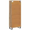 vidaXL Highboard Artisan Egetr&aelig; 69,5 x 34 x 180 cm Konstrueret tr&aelig;