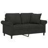 vidaXL 2-personers sofa med puder og hynder 120 cm stof sort