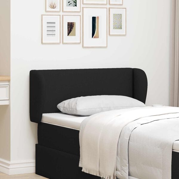 vidaXL Hovedg&aelig;rde&oslash;re Sort 40 x 23 x 6 cm Stof