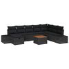 vidaXL Havesofa S&aelig;t 9 stk. Sort Poly rattan