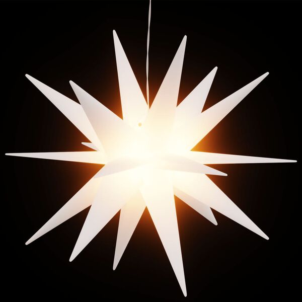 vidaXL juledekoration med LED-lys foldbar 43 cm hvid