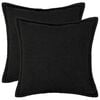 vidaXL Pudebetr&aelig;k 2 stk. HOUTEN Sort 80 x 80 cm Boucl&eacute;