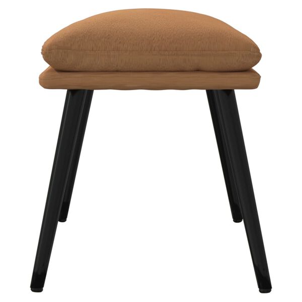 vidaXL fodskammel 45x30x35 cm mikrofiberstof gr&aring;brun