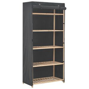 vidaXL kl&aelig;deskab 79 x 40 x 170 cm stof gr&aring;