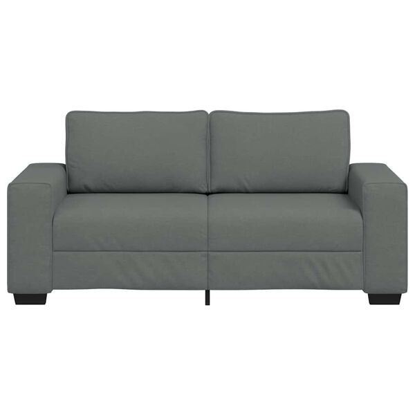vidaXL 2-personers sofa 180x77x82 cm stof m&oslash;rkegr&aring;