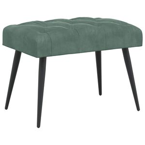 vidaXL B&aelig;nk med knap tufting Havgr&oslash;n 60 x 40 x 45 cm Fl&oslash;jl