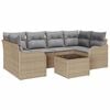 vidaXL Havesofa S&aelig;t Beige 55 x 55 x 37 cm polyrattan
