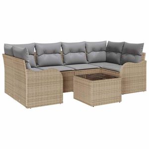 vidaXL Havesofa S&aelig;t Beige 55 x 55 x 37 cm polyrattan