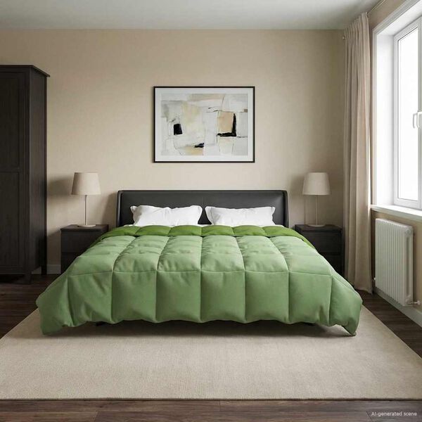 vidaXL Vinter dyne Quilting Gr&oslash;n 200 x 220 cm Mikrofiber
