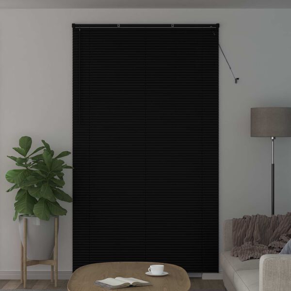vidaXL Persienner Indstillelig Sort 213 x 160 cm PVC
