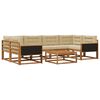 vidaXL Udend&oslash;rs sofagruppe med pude 7 pcs Naturlig og Beige