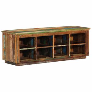 vidaXL Sko skab 110 x 35 x 40 cm Solid genbrugs tr&aelig; Brun