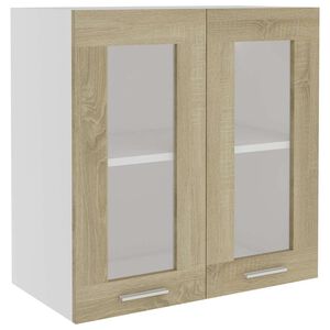 vidaXL h&aelig;ngende vitrineskab "Lyon" Sonoma eg 60x31x60 cm konstrueret tr&aelig;