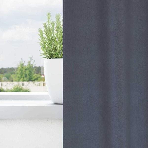 vidaXL M&oslash;rkl&aelig;gningsgardiner med ringe 2 pcs Antracit 140 x 140 cm