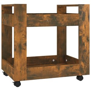 vidaXL kontorvogn 60x45x60 cm konstrueret tr&aelig; r&oslash;get egetr&aelig;sfarve